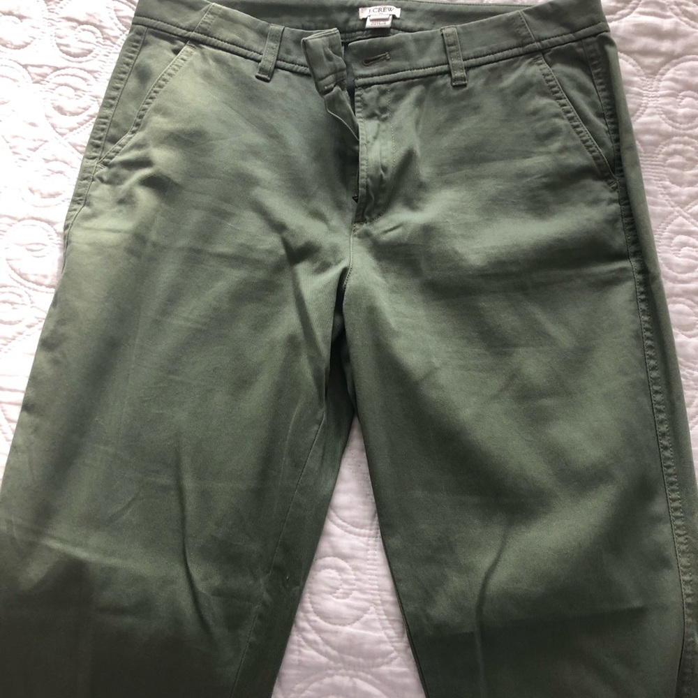 Olive green boyfriend pants